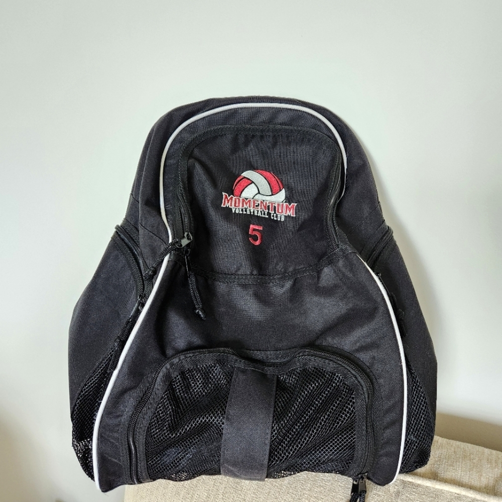 High Five Heavy Duty Player Black/ White Backpack, Momentum Volleyball Club 5